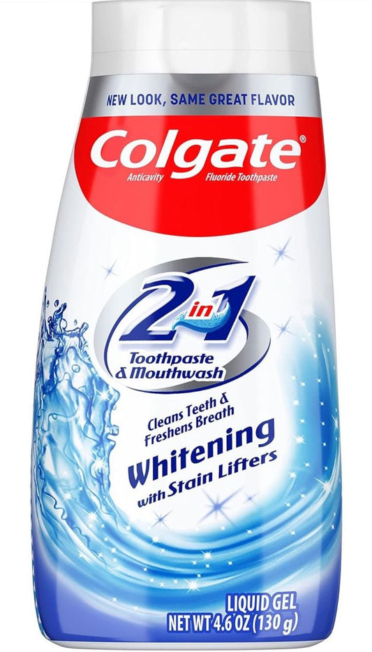 Colgate 2 en 1 Pasta de Dientes y Enjuague Bucal Blanqueador